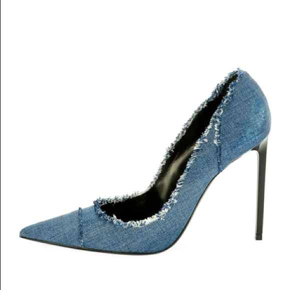 Tom Ford fringe denim stilettos - Picture 2 of 11